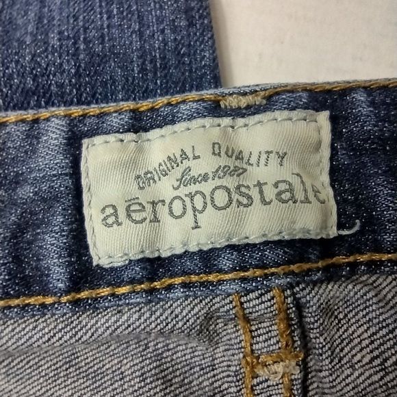 Aeropostale Bayla Skinny Blue Jeans 7/8 short - Picture 4 of 5